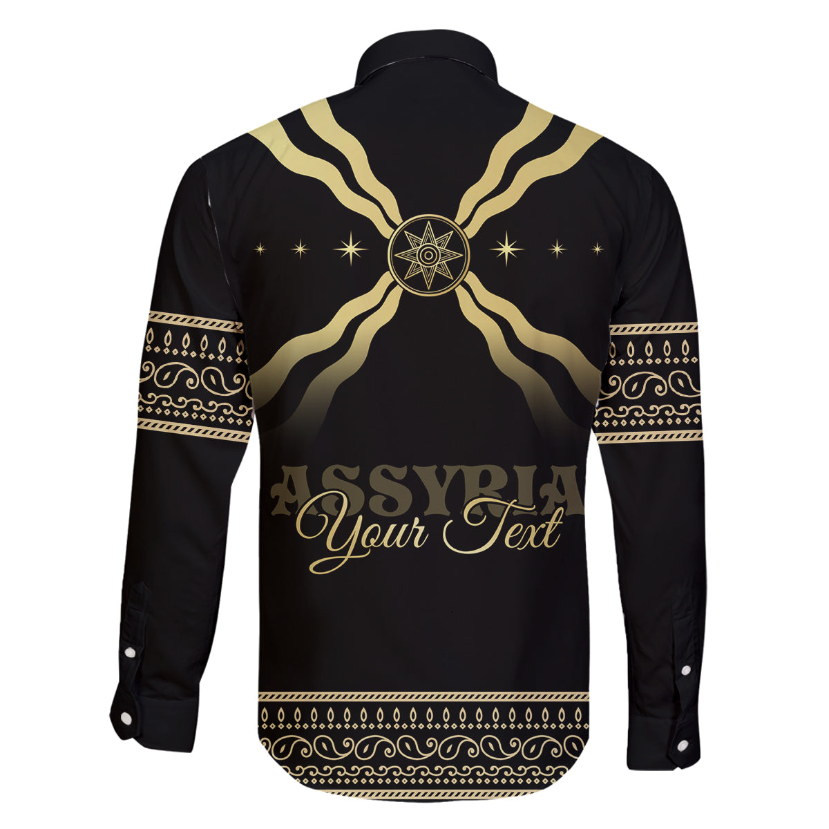 Assyria Empire Family Matching Off The Shoulder Long Sleeve Dress and Hawaiian Shirt Assyrian Mythological Spirit - Wonder Print Shop