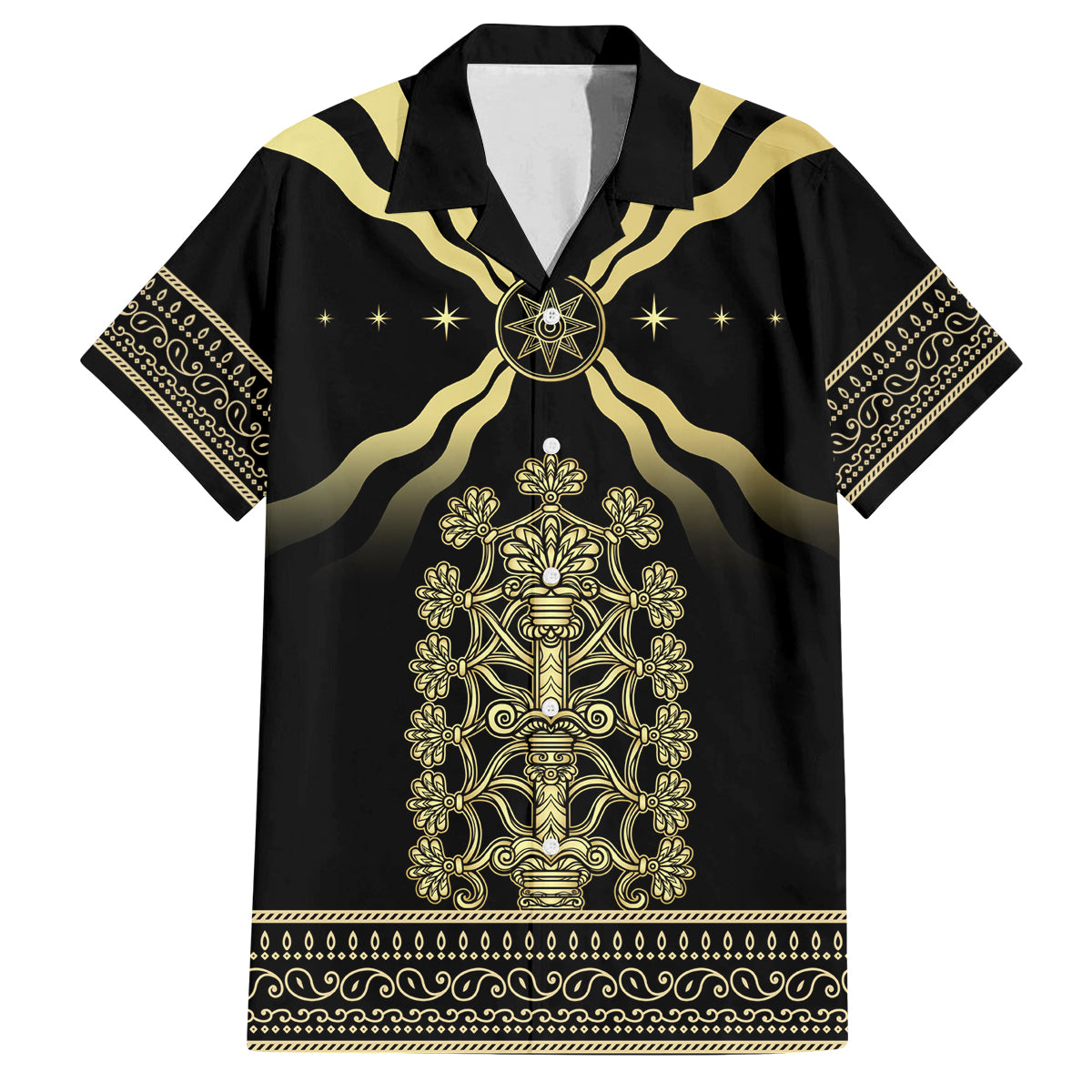 Assyria Empire Family Matching Puletasi and Hawaiian Shirt Assyrian Mythological Spirit - Wonder Print Shop