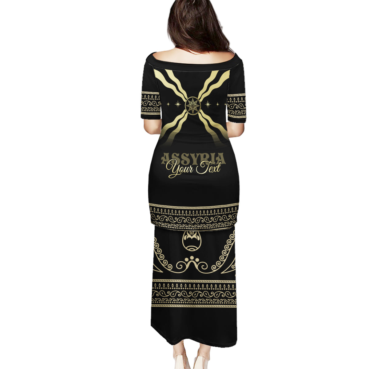 Assyria Empire Family Matching Puletasi and Hawaiian Shirt Assyrian Mythological Spirit - Wonder Print Shop