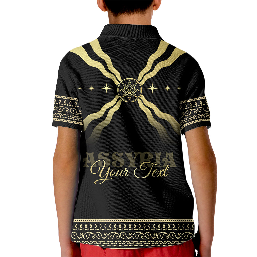 Assyria Empire Kid Polo Shirt Assyrian Mythological Spirit - Wonder Print Shop