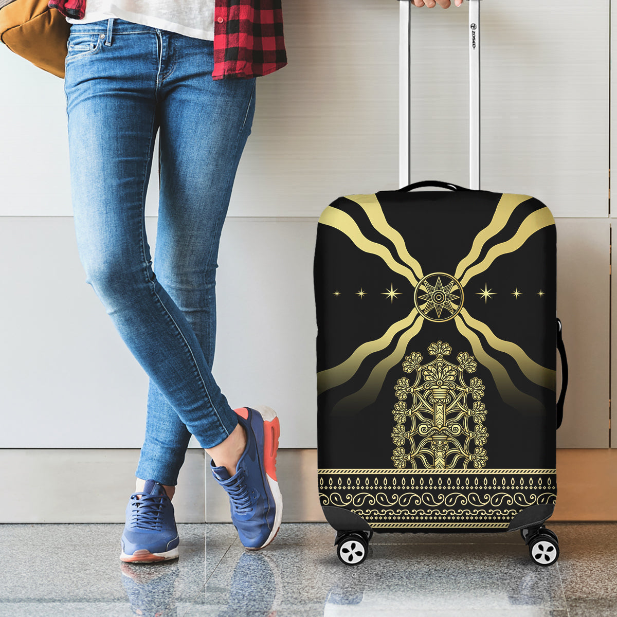 Assyria Empire Luggage Cover Assyrian Mythological Spirit - Wonder Print Shop