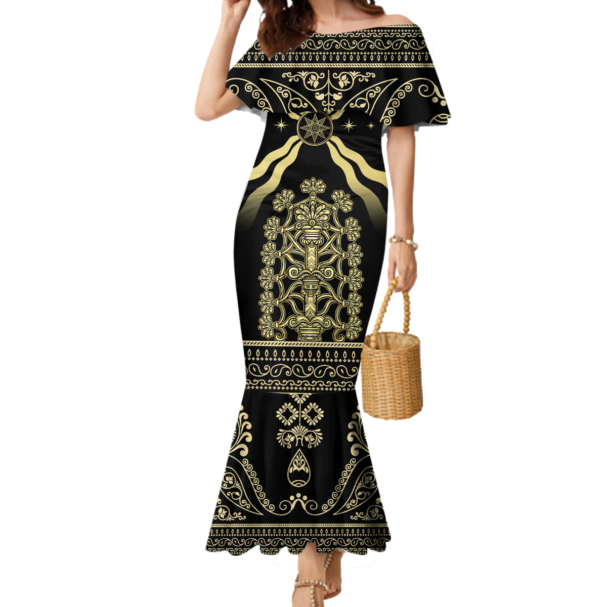 Assyria Empire Mermaid Dress Assyrian Mythological Spirit - Wonder Print Shop