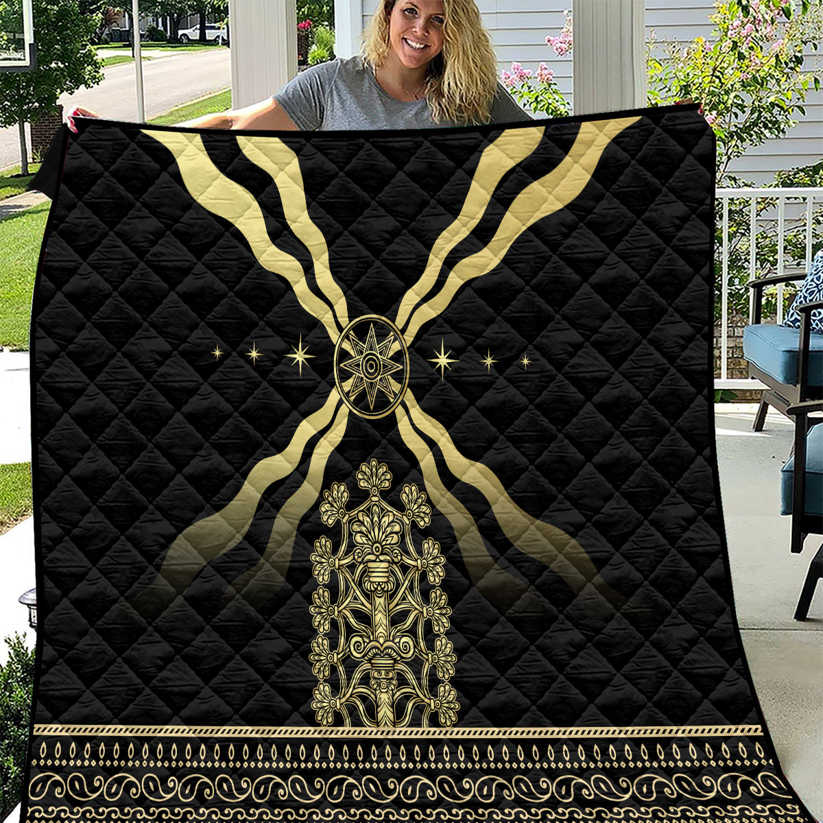 Assyria Empire Quilt Assyrian Mythological Spirit - Wonder Print Shop