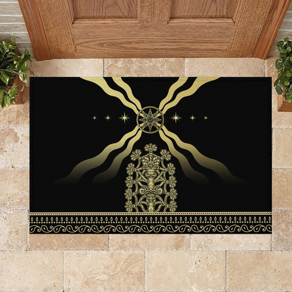 Assyria Empire Rubber Doormat Assyrian Mythological Spirit - Wonder Print Shop