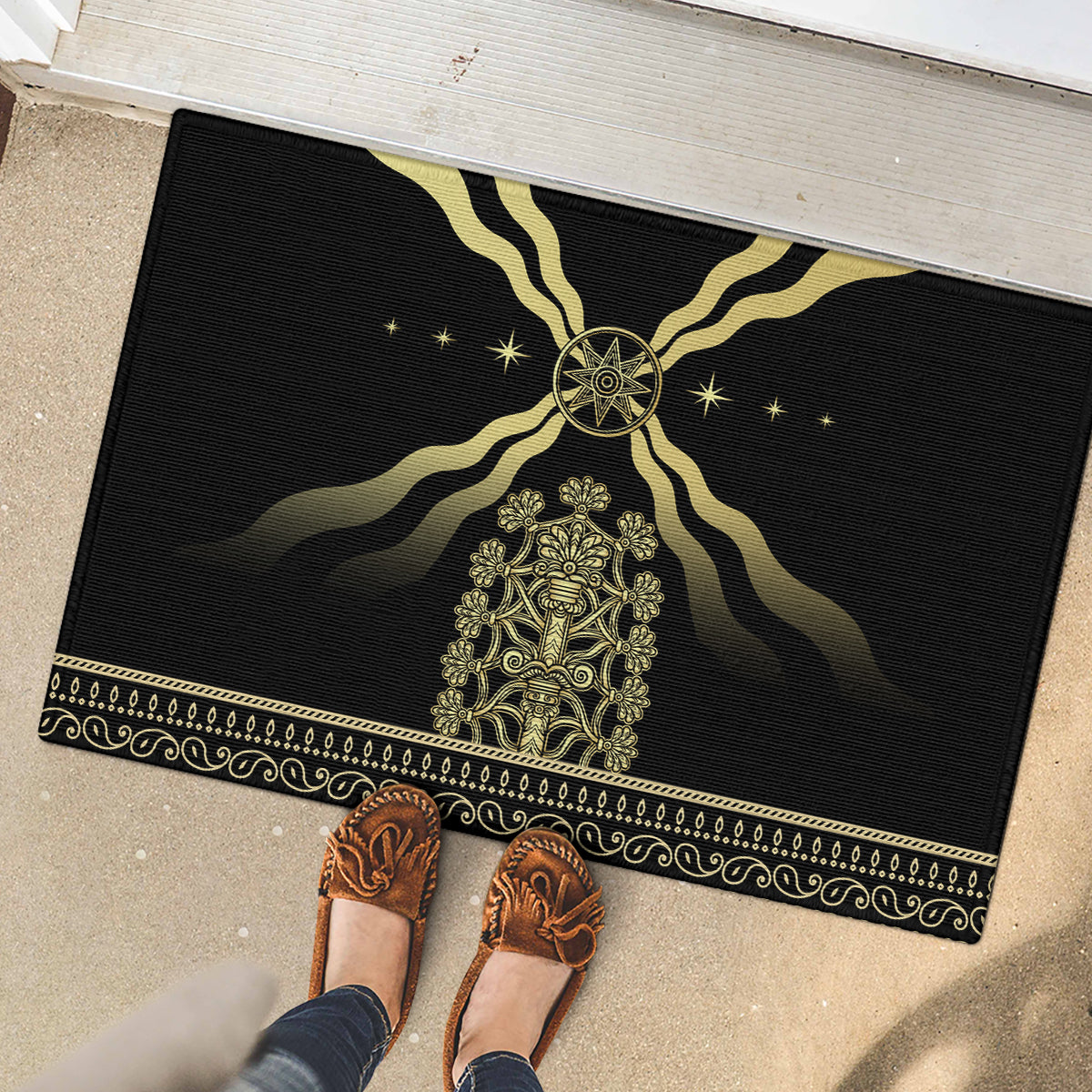 Assyria Empire Rubber Doormat Assyrian Mythological Spirit - Wonder Print Shop