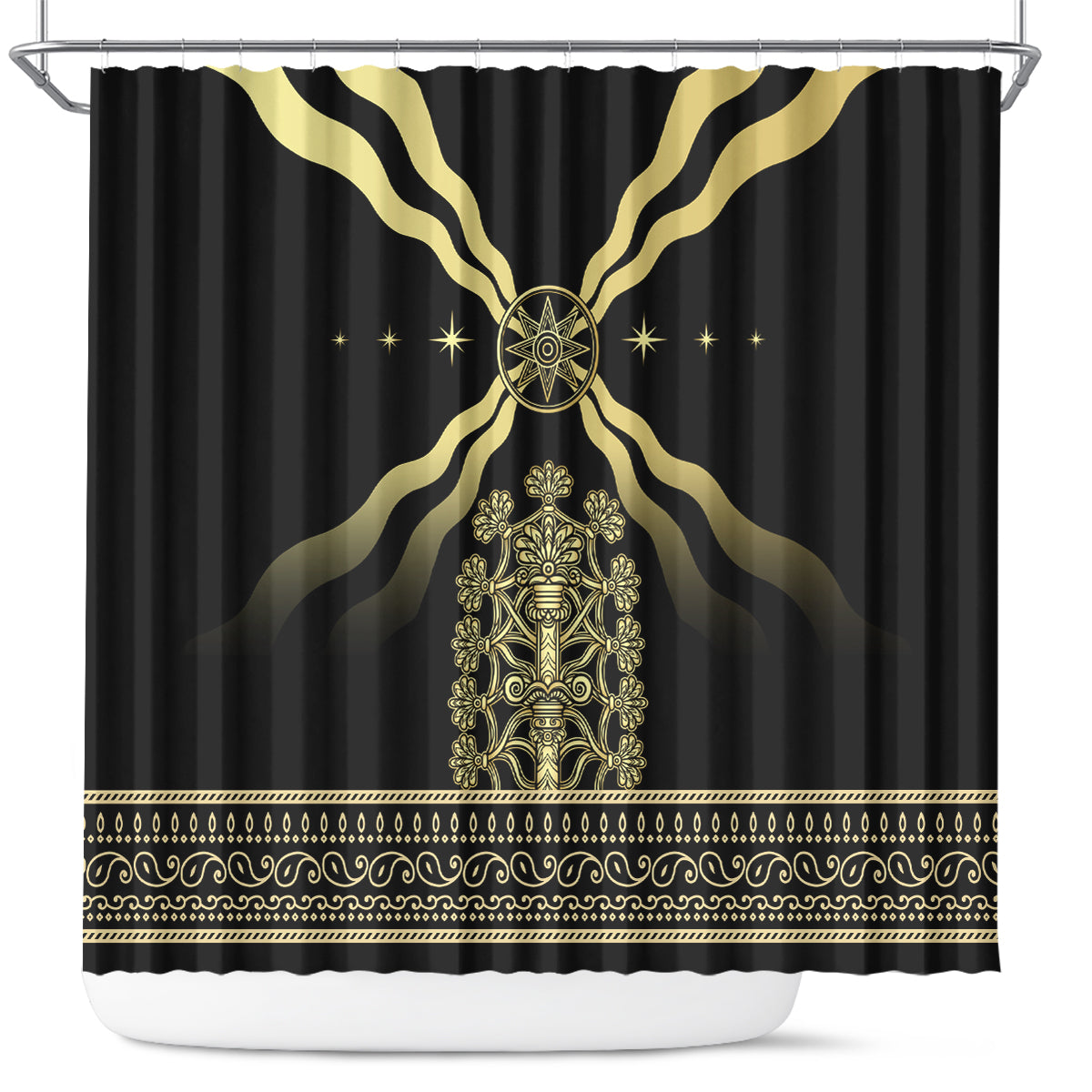 Assyria Empire Shower Curtain Assyrian Mythological Spirit