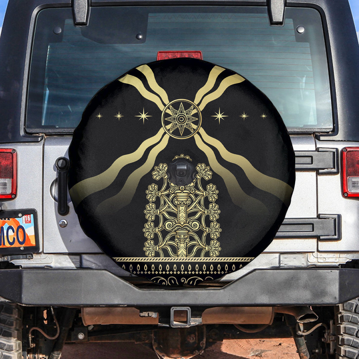 Assyria Empire Spare Tire Cover Assyrian Mythological Spirit - Wonder Print Shop