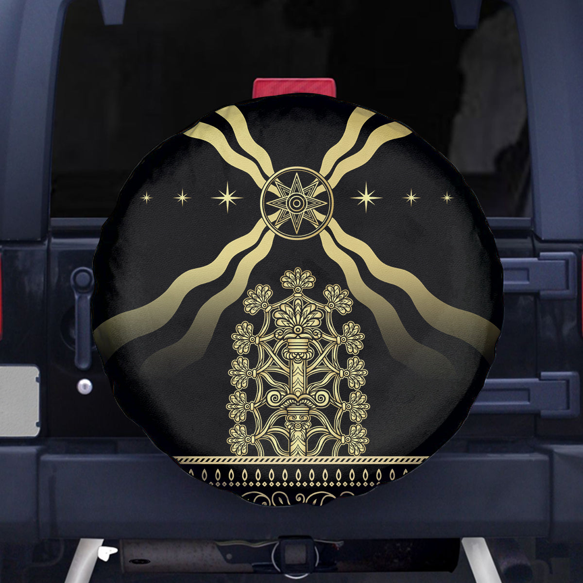 Assyria Empire Spare Tire Cover Assyrian Mythological Spirit - Wonder Print Shop