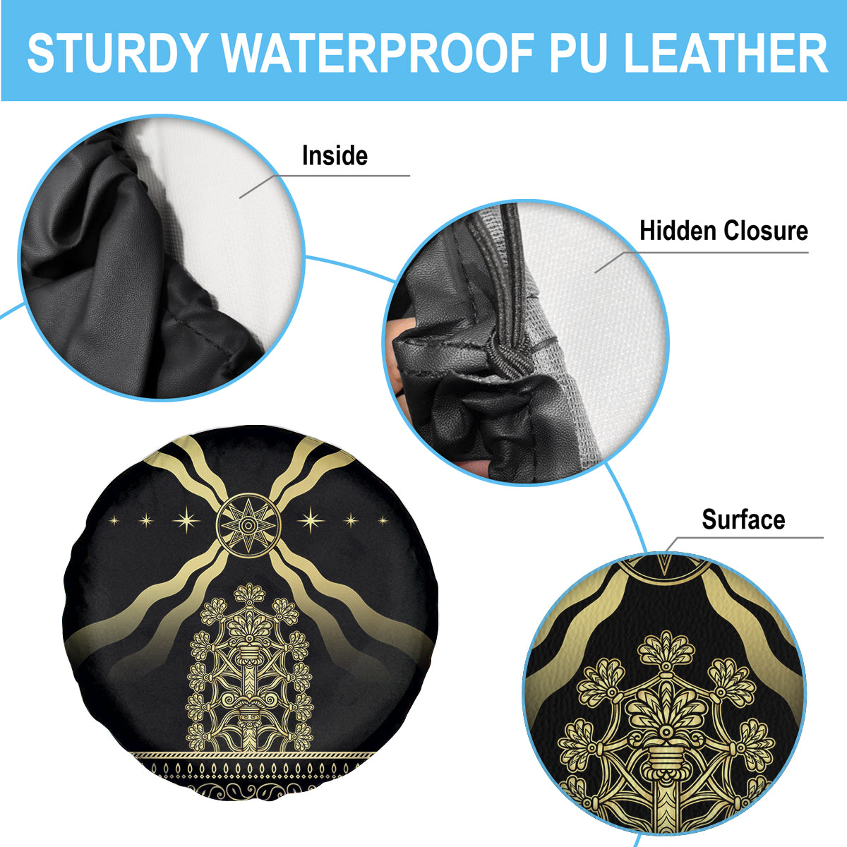 Assyria Empire Spare Tire Cover Assyrian Mythological Spirit - Wonder Print Shop