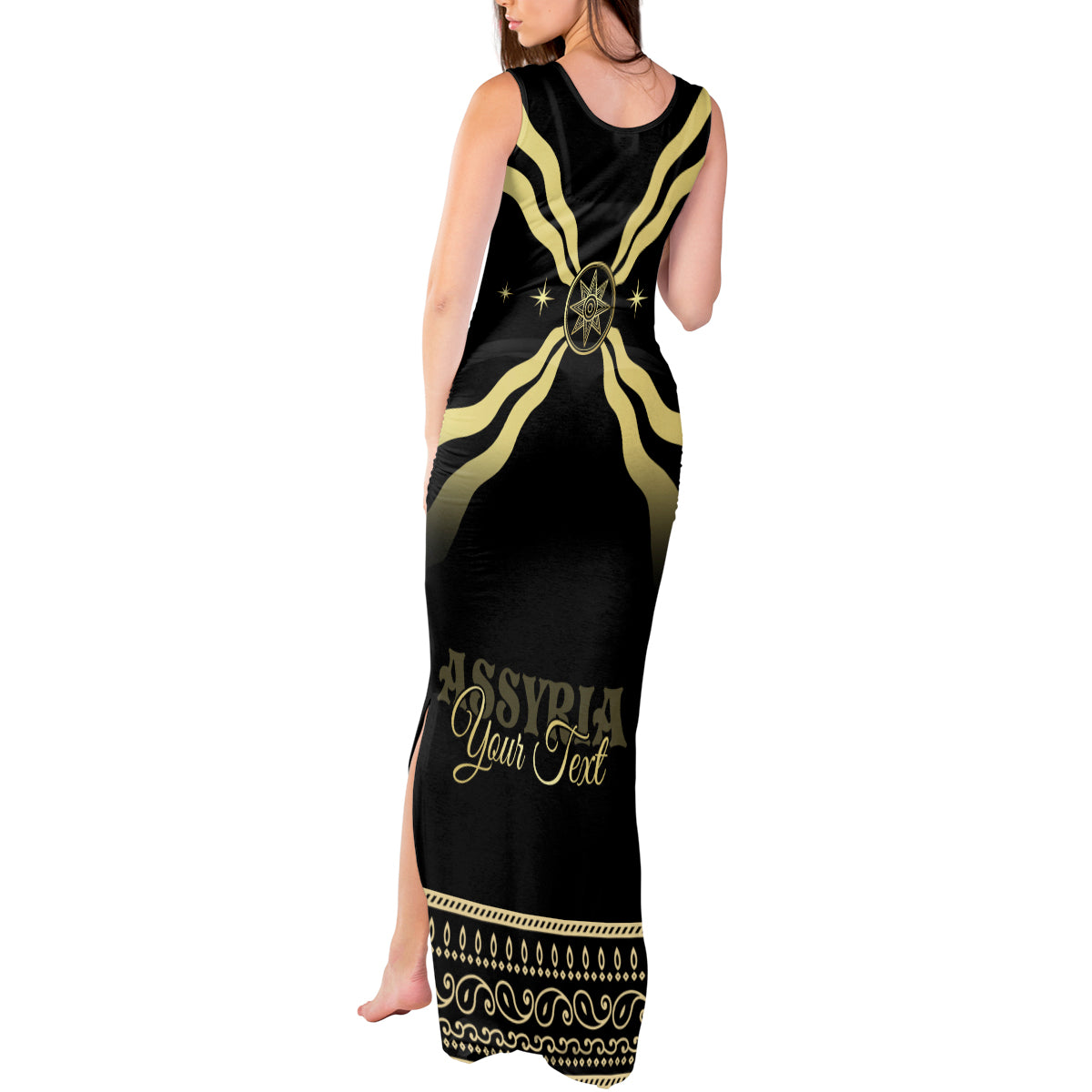 Assyria Empire Tank Maxi Dress Assyrian Mythological Spirit - Wonder Print Shop