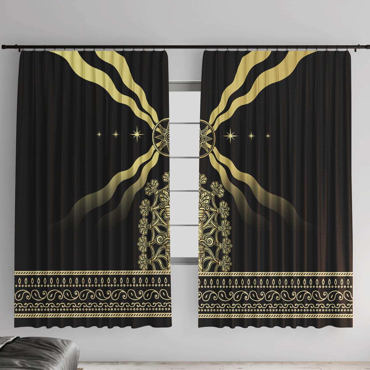 Assyria Empire Window Curtain Assyrian Mythological Spirit