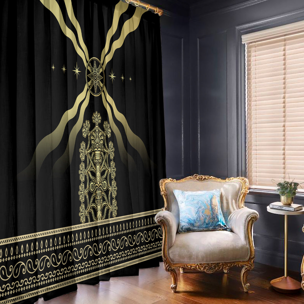 Assyria Empire Window Curtain Assyrian Mythological Spirit - Wonder Print Shop