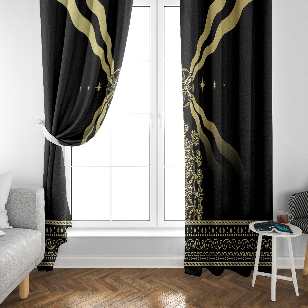 Assyria Empire Window Curtain Assyrian Mythological Spirit - Wonder Print Shop