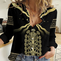 Assyria Empire Women Casual Shirt Assyrian Mythological Spirit - Wonder Print Shop