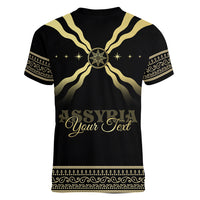 Assyria Empire Women V Neck T Shirt Assyrian Mythological Spirit - Wonder Print Shop