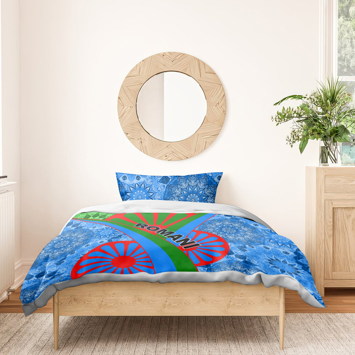 International Romani Day 2024 Bedding Set Gypsy Pattern Tribal - Wonder Print Shop