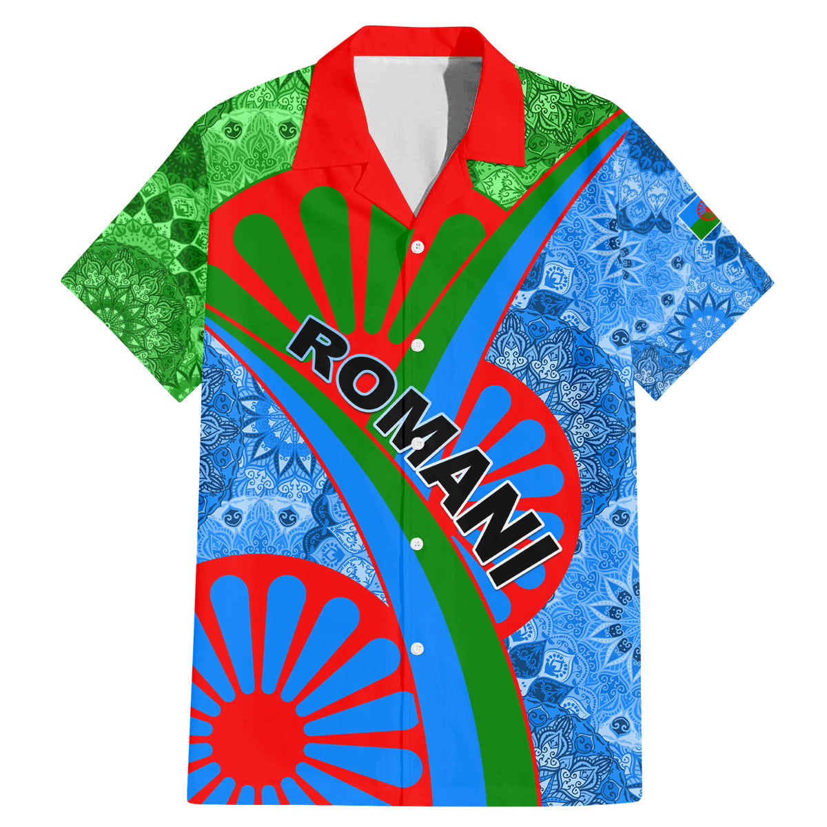 International Romani Day 2024 Family Matching Mermaid Dress and Hawaiian Shirt Gypsy Pattern Tribal - Wonder Print Shop
