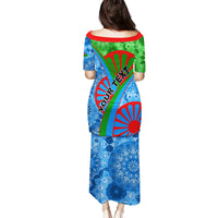 International Romani Day 2024 Family Matching Puletasi and Hawaiian Shirt Gypsy Pattern Tribal - Wonder Print Shop