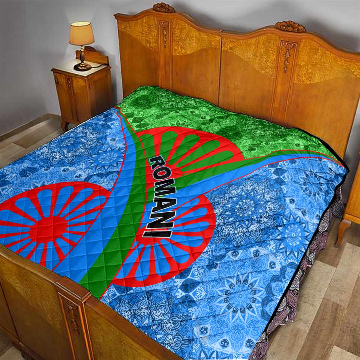 International Romani Day 2024 Quilt Gypsy Pattern Tribal - Wonder Print Shop