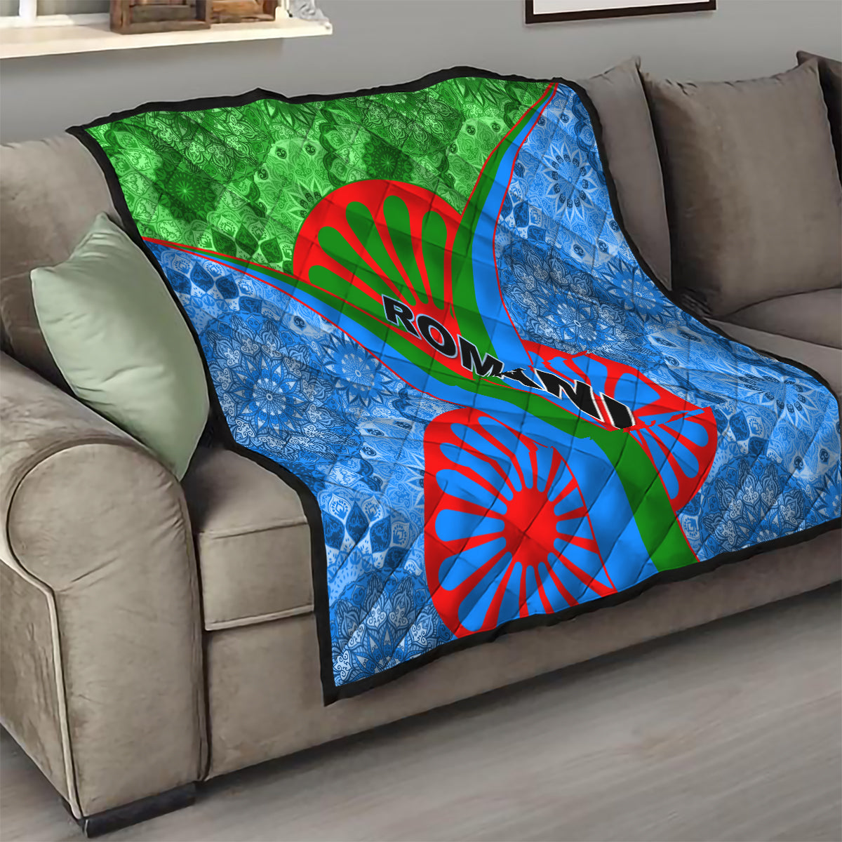 International Romani Day 2024 Quilt Gypsy Pattern Tribal - Wonder Print Shop