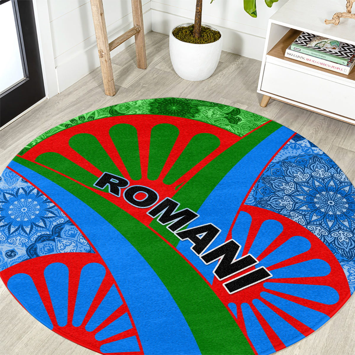 International Romani Day 2024 Round Carpet Gypsy Pattern Tribal