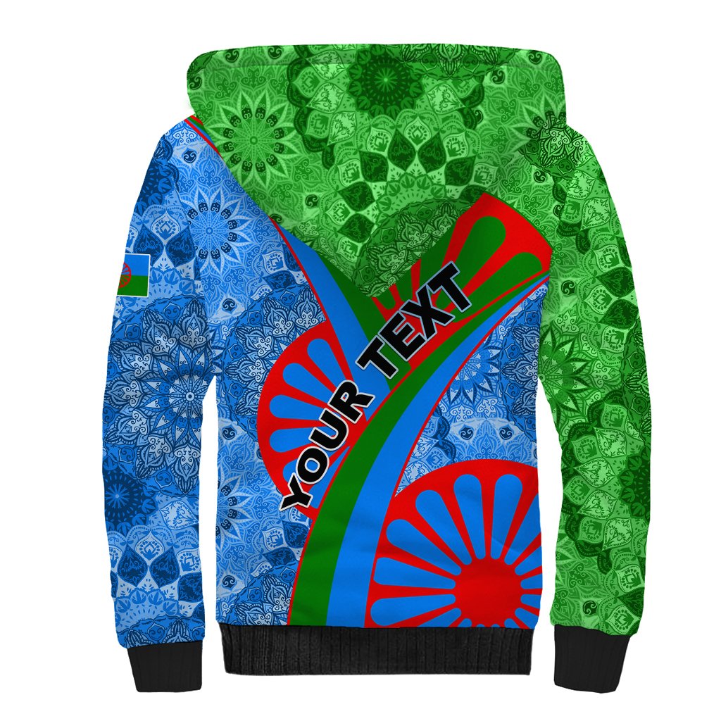 International Romani Day 2024 Sherpa Hoodie Gypsy Pattern Tribal - Wonder Print Shop