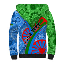 International Romani Day 2024 Sherpa Hoodie Gypsy Pattern Tribal - Wonder Print Shop