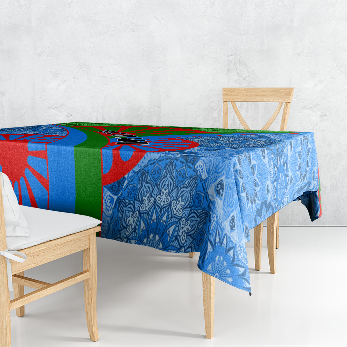 International Romani Day 2024 Tablecloth Gypsy Pattern Tribal - Wonder Print Shop