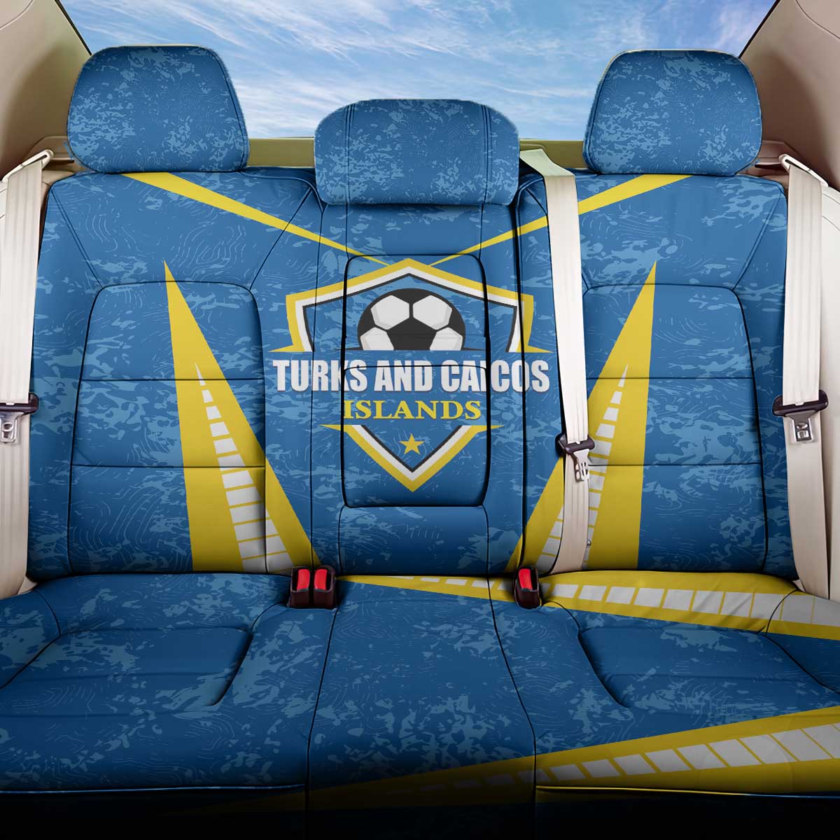 Turks and Caicos Islands Football Back Car Seat Cover Team TCI Go Champions