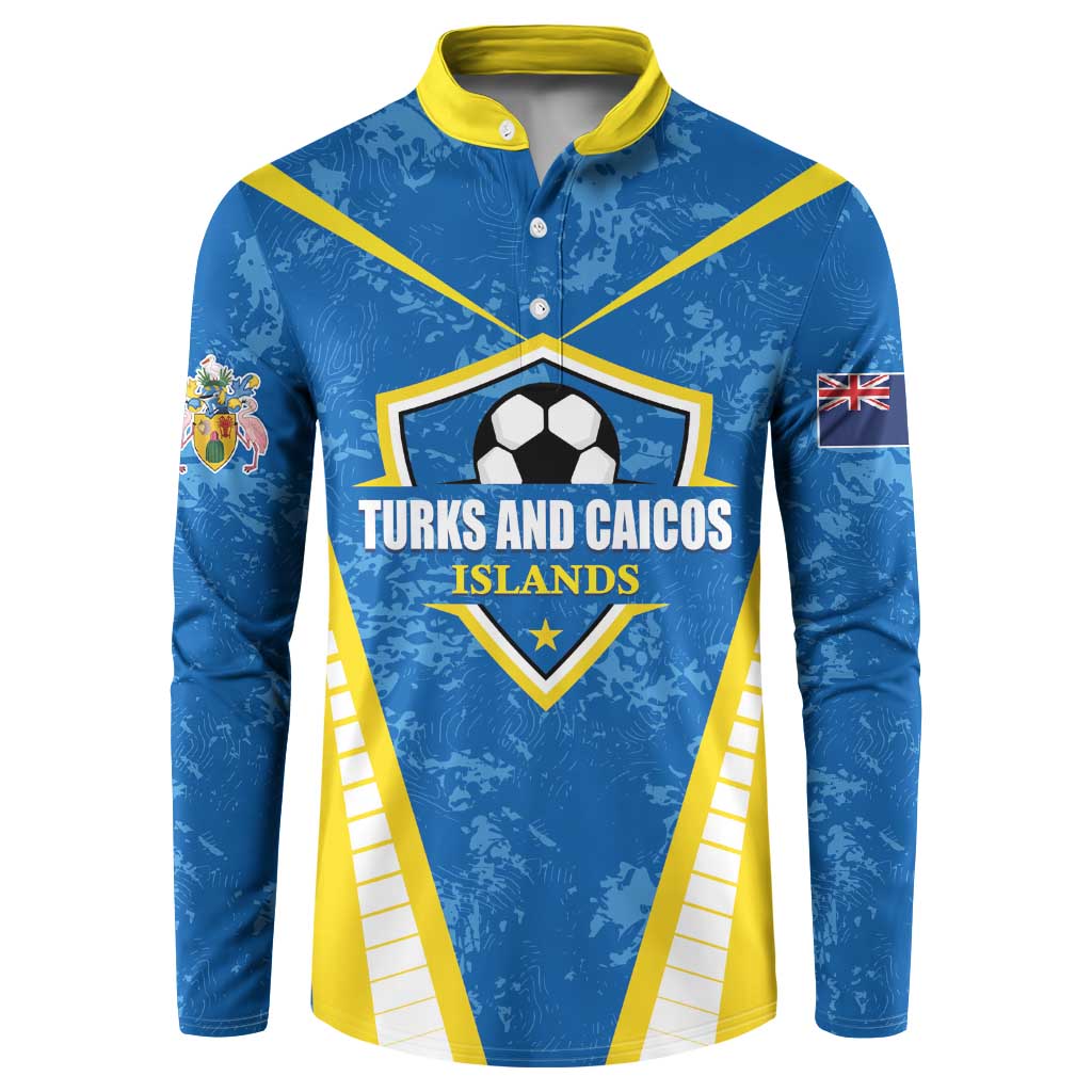 Custom Turks and Caicos Islands Football Button Sweatshirt Team TCI Go Champions