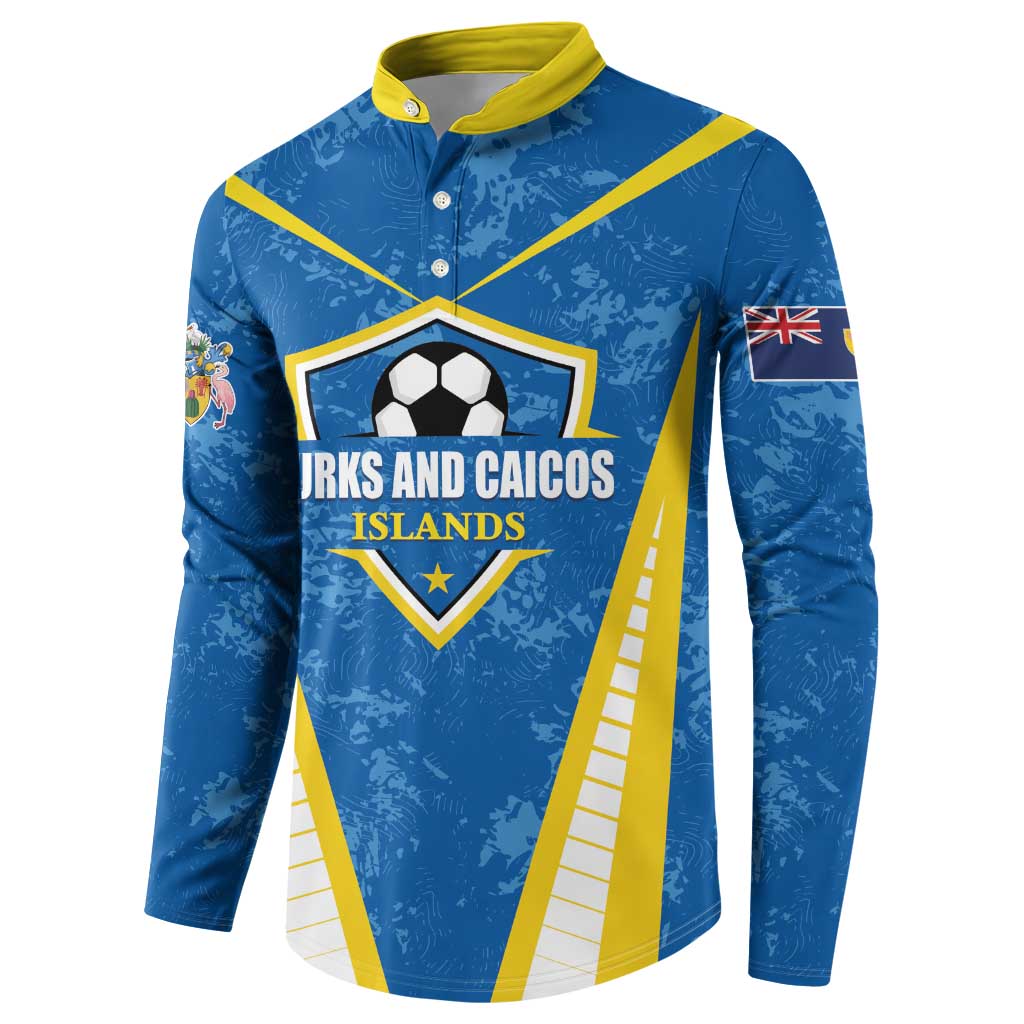 Custom Turks and Caicos Islands Football Button Sweatshirt Team TCI Go Champions