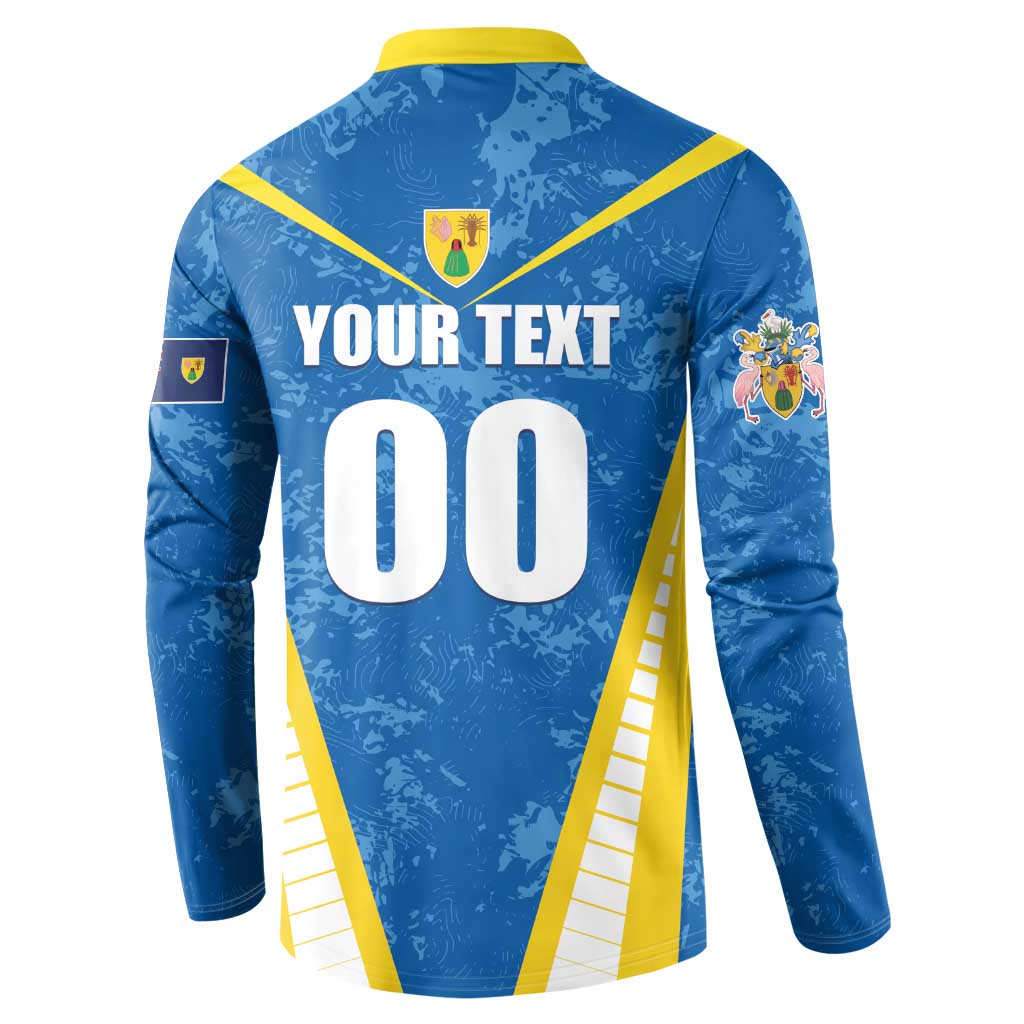 Custom Turks and Caicos Islands Football Button Sweatshirt Team TCI Go Champions