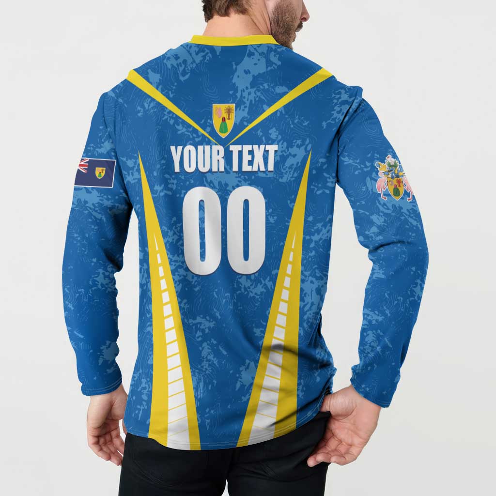 Custom Turks and Caicos Islands Football Button Sweatshirt Team TCI Go Champions