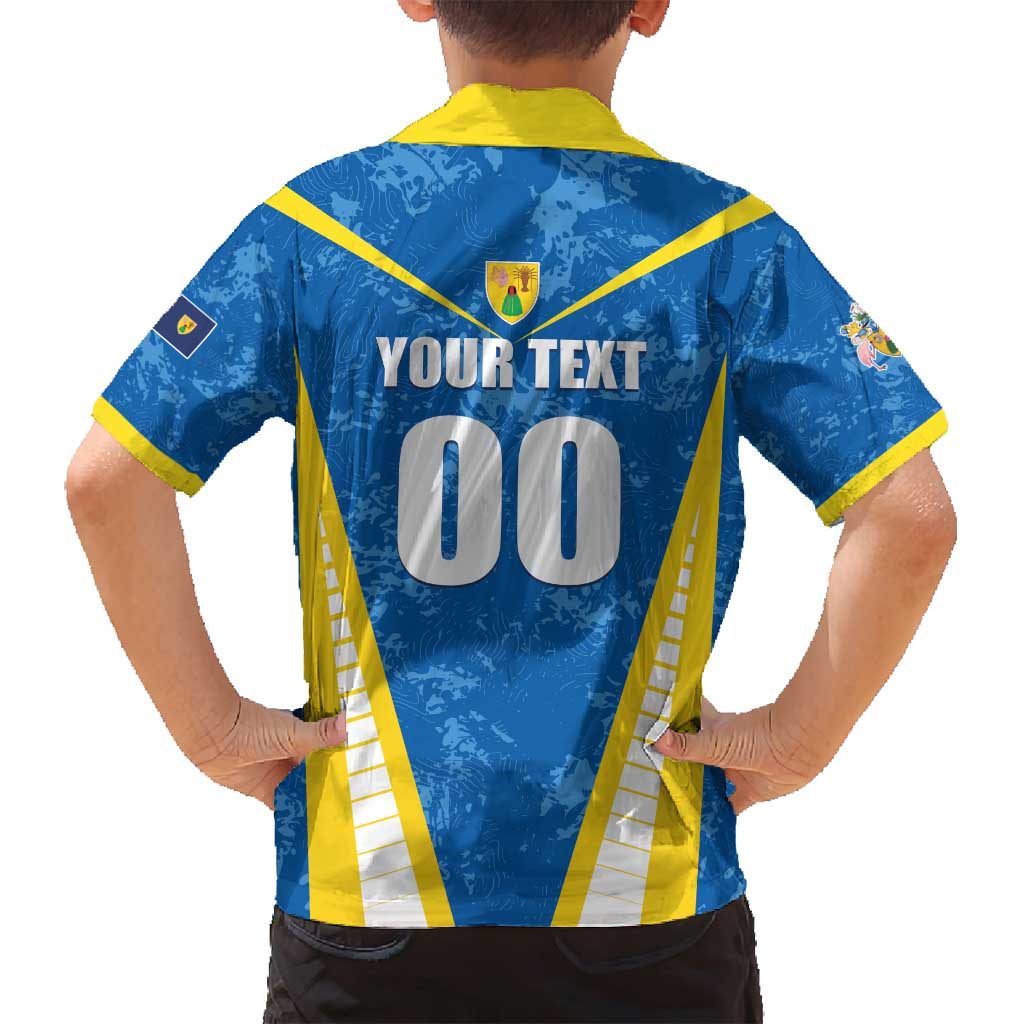 Custom Turks and Caicos Islands Football Family Matching Long Sleeve Bodycon Dress and Hawaiian Shirt Team TCI Go Champions