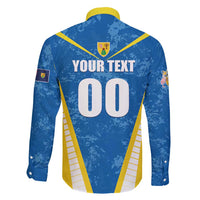 Custom Turks and Caicos Islands Football Family Matching Long Sleeve Bodycon Dress and Hawaiian Shirt Team TCI Go Champions