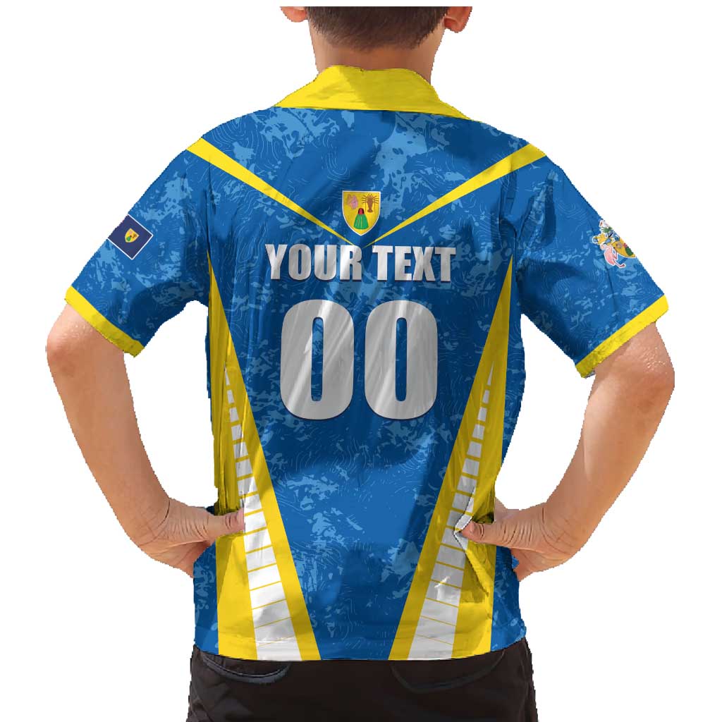 Custom Turks and Caicos Islands Football Family Matching Mermaid Dress and Hawaiian Shirt Team TCI Go Champions