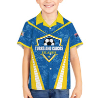 Custom Turks and Caicos Islands Football Family Matching Off The Shoulder Long Sleeve Dress and Hawaiian Shirt Team TCI Go Champions