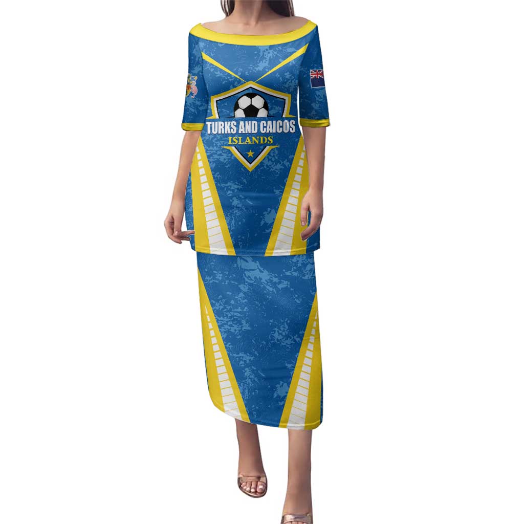 Custom Turks and Caicos Islands Football Family Matching Puletasi and Hawaiian Shirt Team TCI Go Champions