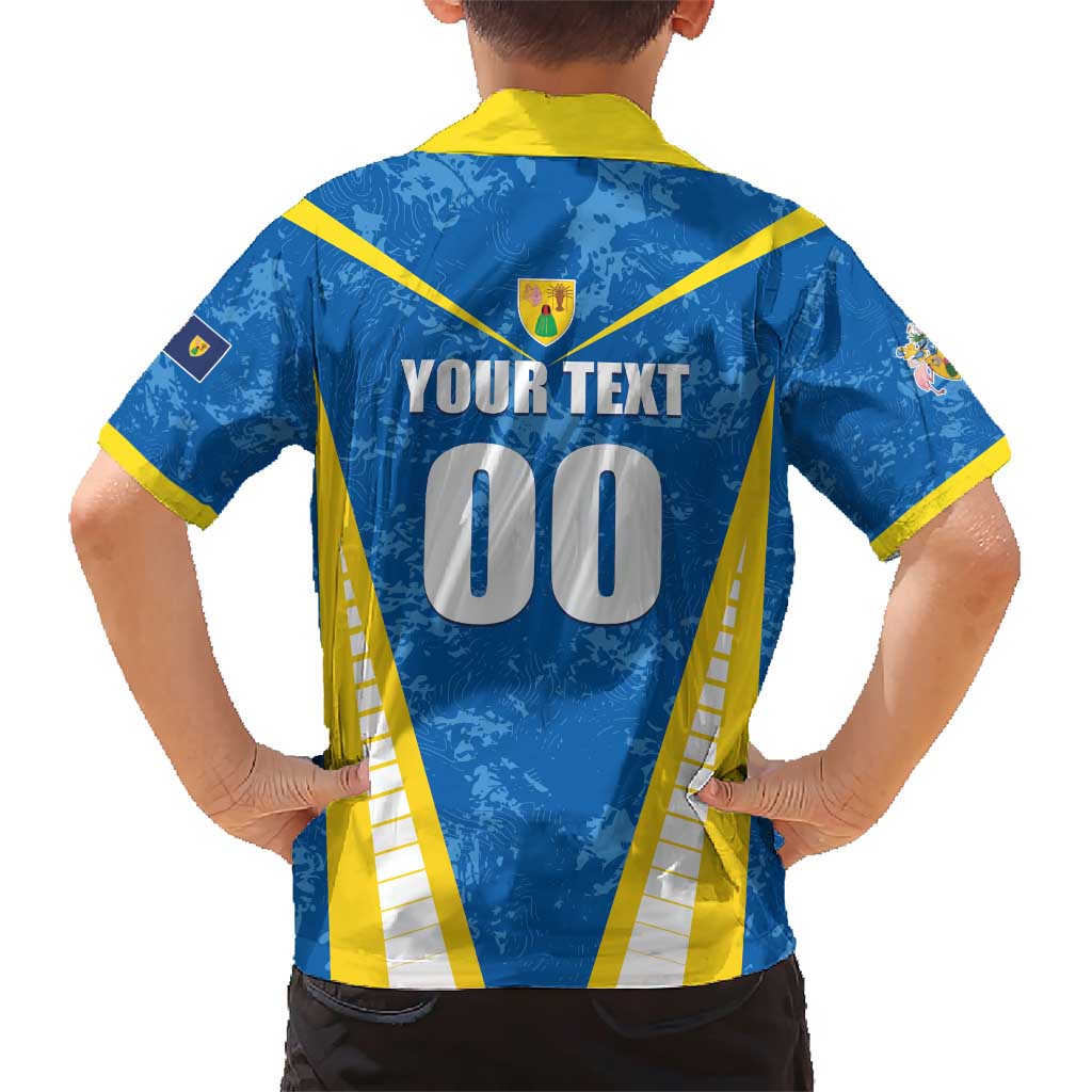 Custom Turks and Caicos Islands Football Family Matching Short Sleeve Bodycon Dress and Hawaiian Shirt Team TCI Go Champions