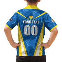 Custom Turks and Caicos Islands Football Family Matching Short Sleeve Bodycon Dress and Hawaiian Shirt Team TCI Go Champions