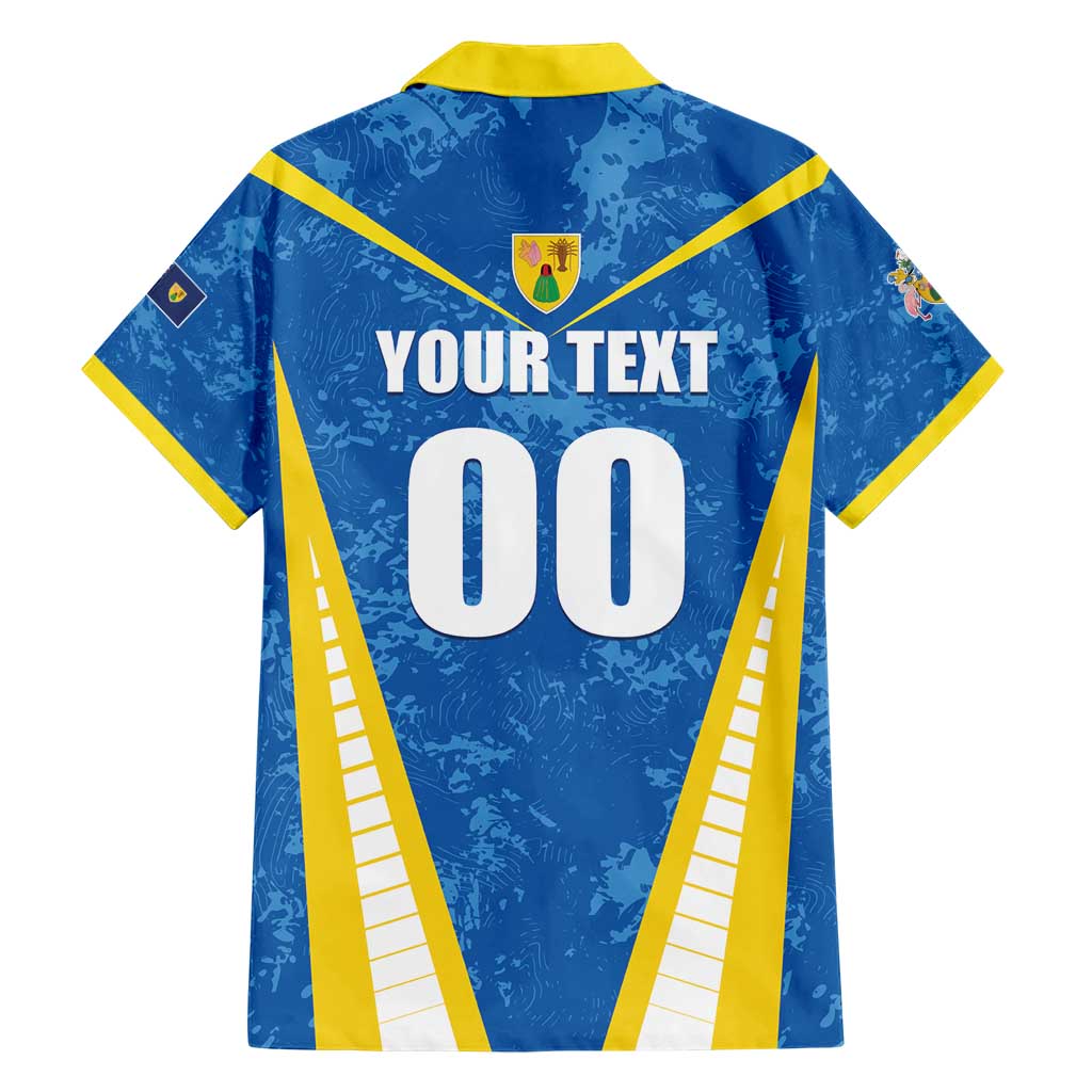 Custom Turks and Caicos Islands Football Family Matching Short Sleeve Bodycon Dress and Hawaiian Shirt Team TCI Go Champions