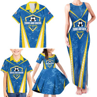 Custom Turks and Caicos Islands Football Family Matching Tank Maxi Dress and Hawaiian Shirt Team TCI Go Champions
