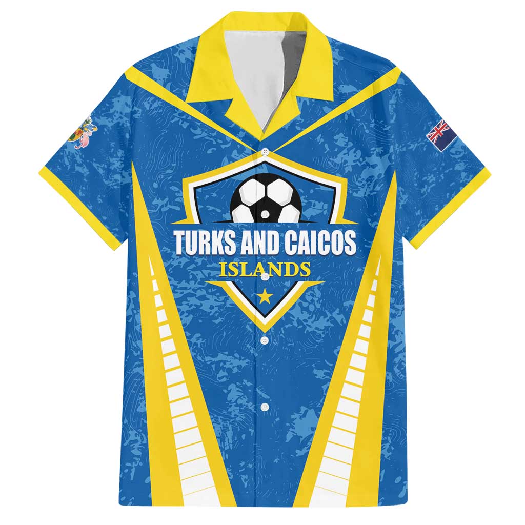 Custom Turks and Caicos Islands Football Hawaiian Shirt Team TCI Go Champions