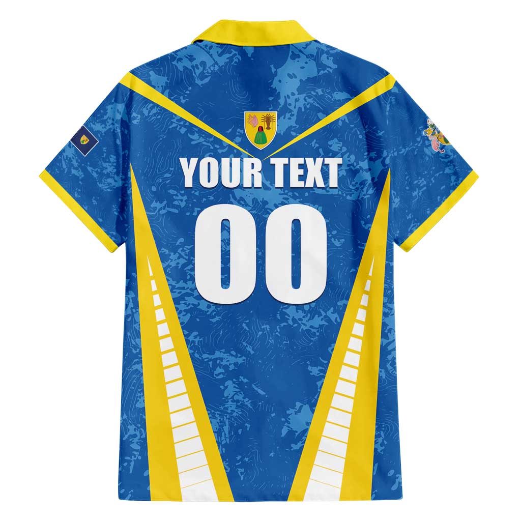 Custom Turks and Caicos Islands Football Hawaiian Shirt Team TCI Go Champions