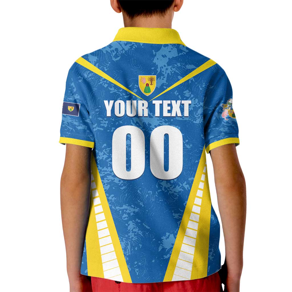 Custom Turks and Caicos Islands Football Kid Polo Shirt Team TCI Go Champions