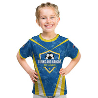 Custom Turks and Caicos Islands Football Kid T Shirt Team TCI Go Champions