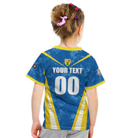 Custom Turks and Caicos Islands Football Kid T Shirt Team TCI Go Champions