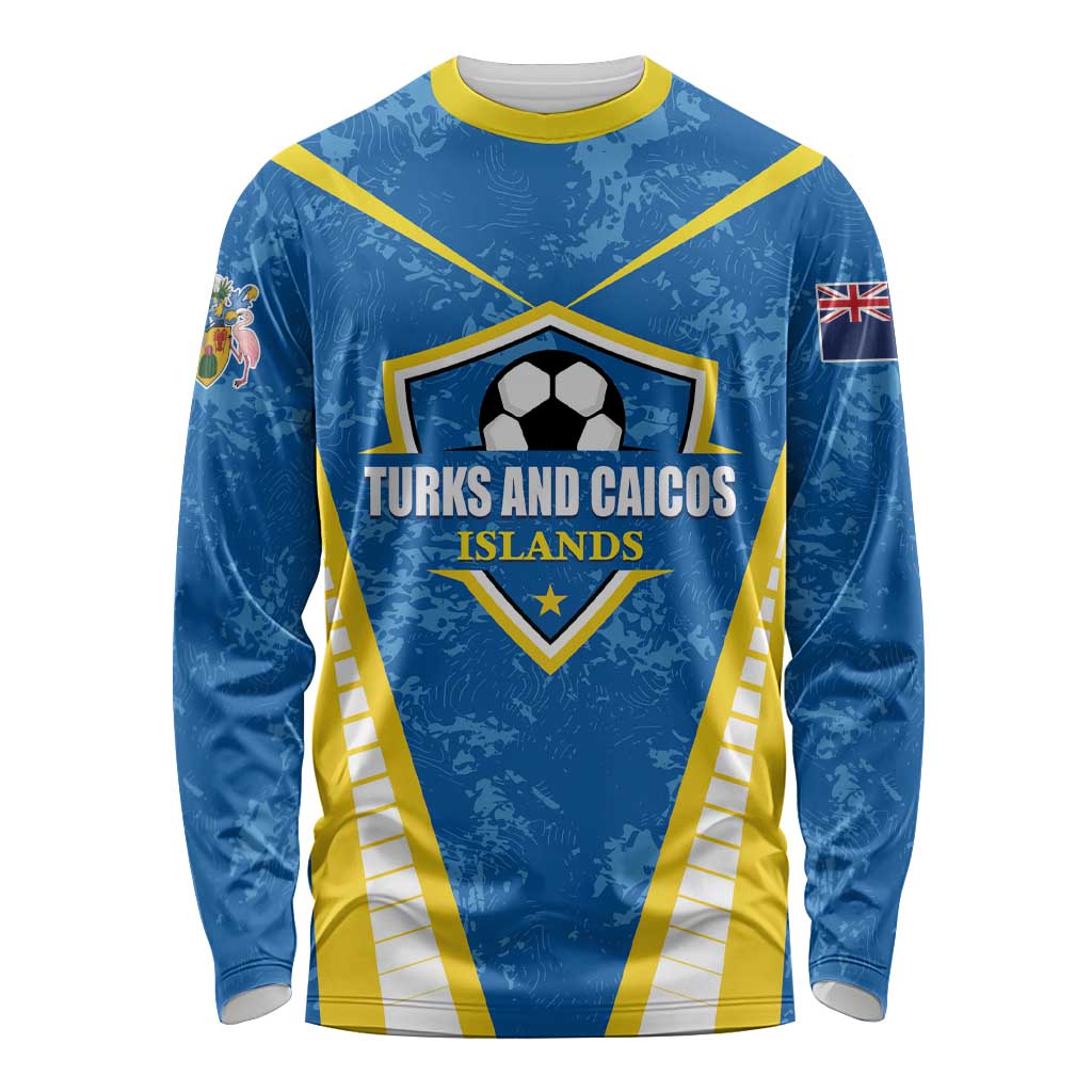 Custom Turks and Caicos Islands Football Long Sleeve Shirt Team TCI Go Champions