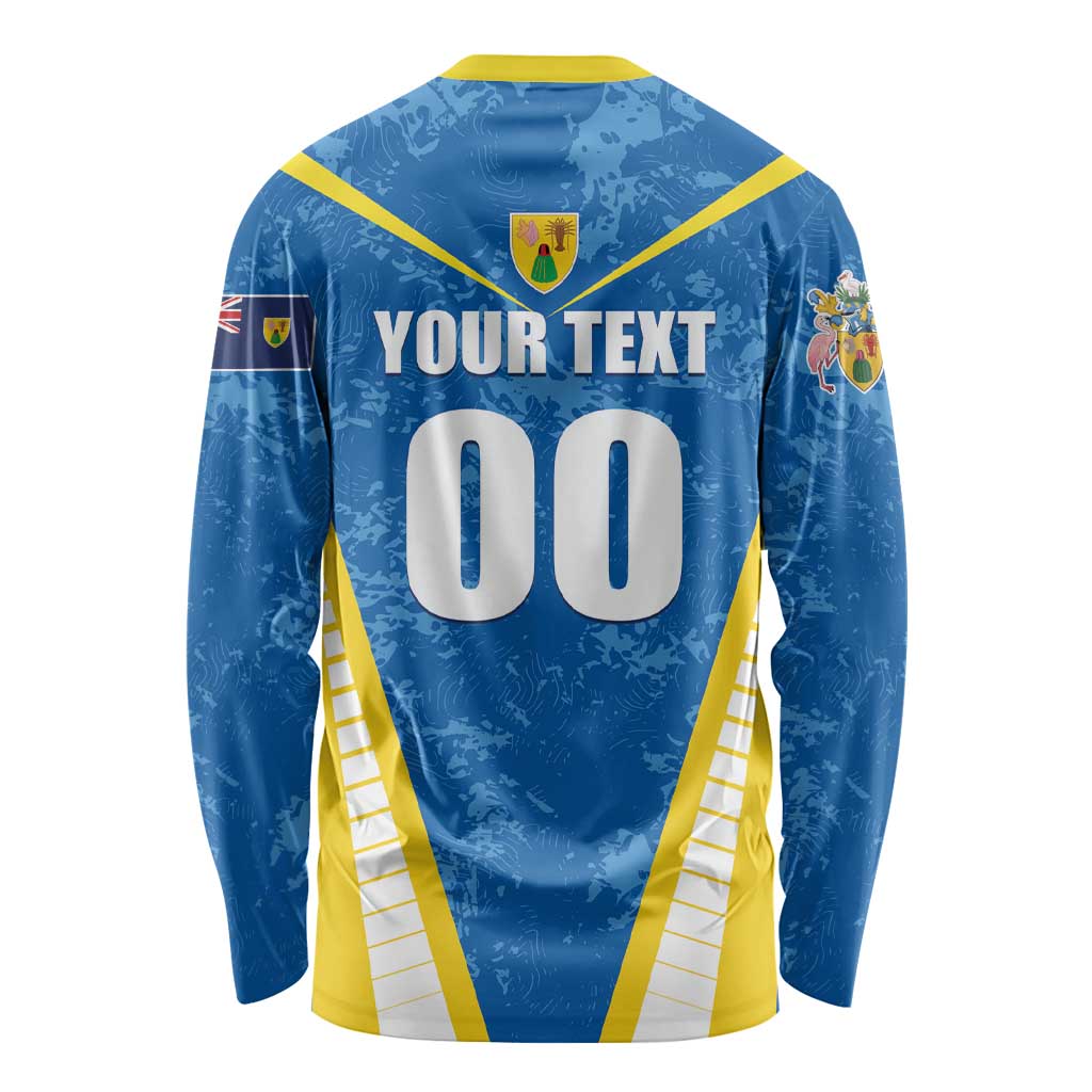 Custom Turks and Caicos Islands Football Long Sleeve Shirt Team TCI Go Champions