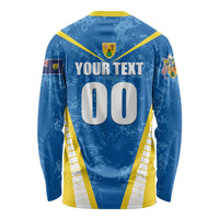 Custom Turks and Caicos Islands Football Long Sleeve Shirt Team TCI Go Champions